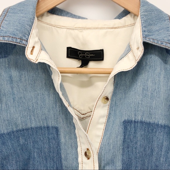Jessica Simpson Morning Glory Soft Denim Top S-S - Picture 5 of 8